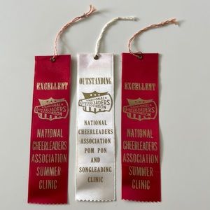Vintage 1970’s national cheerleader association achievement ribbons set of 3
